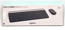 Logitech MK470 Slim Combo Kabelloses Tastatur-Maus-Set - Graphit Französisch