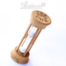 Nostalgie Uhr Sanduhr, Eieruhr aus Holz 3 Minuten 1A 
