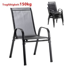 4er Gartenstuhl Set Stapelstuhl Gartenstühle Stühle Outdoor Garten Balkonstühle