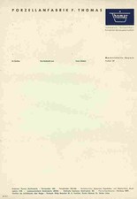 Porzellanfabrik F. Thomas 1960
