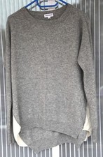 Insieme kaschmir Pullover 42/44 grau-wollweiss. 100 % Cashmere  Made In Italy