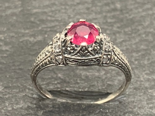 Ring rubin topas 925er - &,