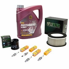 Wartung Öl für Yamaha FZS 1000 Fazer 01-05 Set 4L Luftfilter Ölfilter Zündkerzen