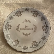 Porzellan zur Silberhochzeit Kuchenplatte von Bavaria