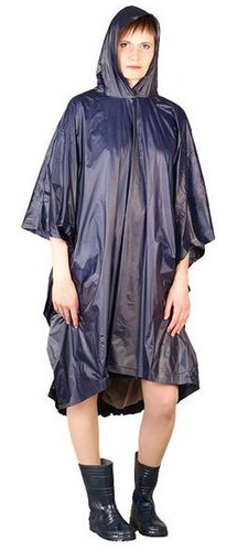 Blaue regenmütze poncho - blaue,