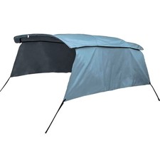 X AUTOHAUX Polyester Bimini Top Canvas Bezug 600D Grau Grau 4 Bogen 8' L x 54"