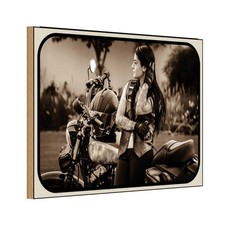 Holzschild 20x30 cm Motorrad