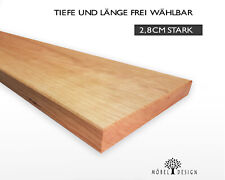 Kirschbaum Massivholz Wandregal  14-24cm tief / 2,8cm stark / länge frei Wählbar