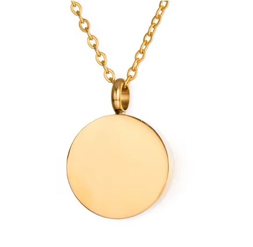 Asche medaillon rund kette - asche,