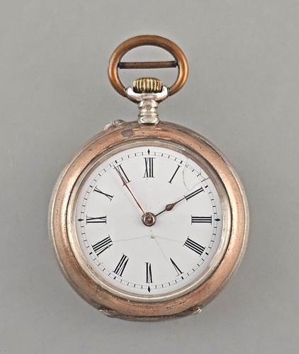 Silberne damen taschenuhr - silberne, damen-taschenuhr