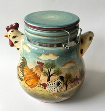 XXL  3 L Vorratsdose Dose m Deckel Rarität Bauernhof Huhn Henne Malerei OSTERN