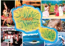 Tahiti Polynesien Inselpanorama Folklore Surfer Bus