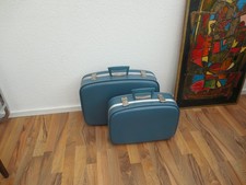 Vintage koffer set blau - koffer,
