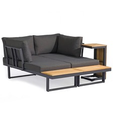 osoltus Aluminium Lounge Set Sofa Ecklounge Gartenlounge Delft NATUR
