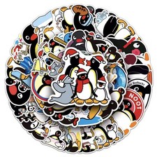 50x pingu aufkleber - pingu, set