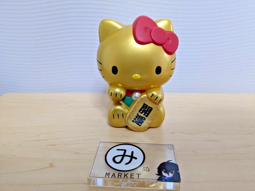 Hello kitty gold maneki - kitty, neko