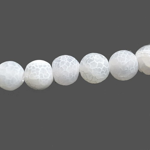 Quarz perlen crackle rund - crackle,