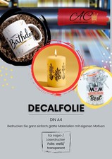 Wasserschiebefolie Decal Folie Decalfolie Transfer DIN A4 Inkjet oder Laser