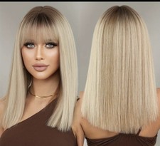 Glatte Bob-Perücke Blond /