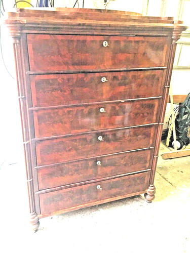 Biedermeier hochkommode - biedermeier,