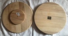 Holz Drehplatte Drehteller,  2 Stück je  38 cm,  Servierplatte Käse Wurst