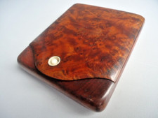 Altes Zigaretten-/Zigarillo-Etui, Hirnholz, 20er Jahre, 8,3 cm x 9,5 cm x 1,7 cm