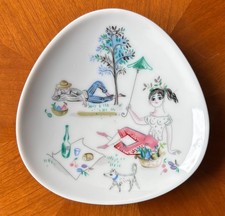 Kleiner Teller mit Lufthansa-Logo, Rosenthal, von Bele Bachem signiert, ca. 1960