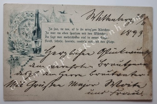 Litho vorläufer wein geschirr - wein,