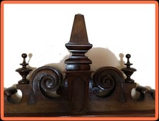? Antiker Möbel Aufsatz Schrank Krone Massiv Holz Dunkel "Gründerzeit" ☝️??