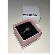 Pandora Ring Herz Zirkon Rot