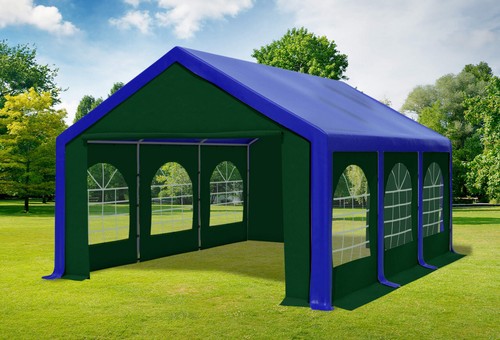Partyzelt 4x6m blau grün pvc - partyzelt,