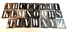 uralt Lot Maler Schablone Zinkblech 23 Buchstaben Alphabet Hausnummer Reklame