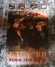 BATHORY Blood Fire Death Posterflagge + 4 Patches BLACK VIKING METAL Watain 