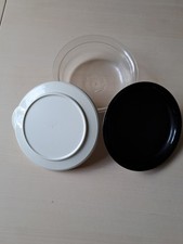 Tupperware Tafelperle  275 ml mit Deckel weiß und Auflegedeckel schwarz