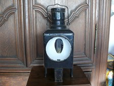 Antike Eisenbahn Signal-Laterne Metall funktionsfähig, 46 × 53 cm, Sammlerstück