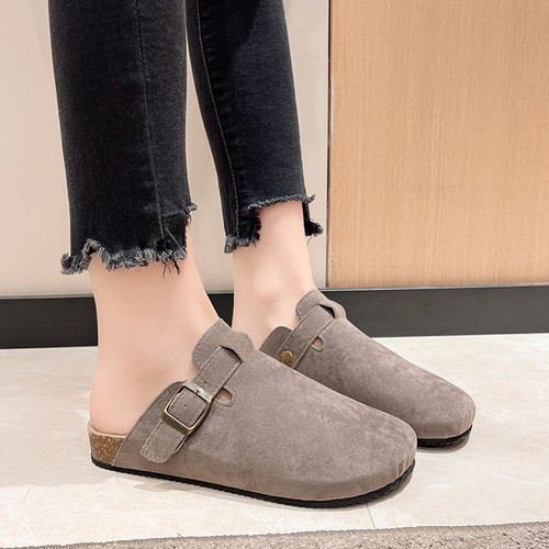 Unisex wildleder pantoletten - wildleder,