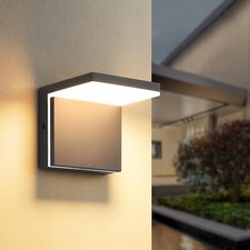 KUKAK LED Wandleuchte 12W Aussen Innen - IP54 Wasserdicht Alu Modern 3000K Warmw