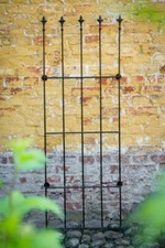 Rankgitter Höhe: 170 cm Metall Rankhilfe Rankgerüst schwarz Schmiedeeisen