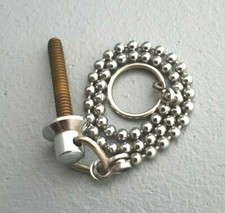 chrom Kugelkette einseitig mit Splintring, einseitig mit Schraube