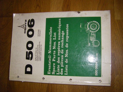 Ersatzteilliste deutz 5006 - deutz,