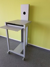 Computerwagen Alu grau, Stehschreibtisch Stehpult