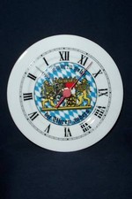 Bayerische Rückwärtsuhr Wanduhr Bayernwappen 17cm