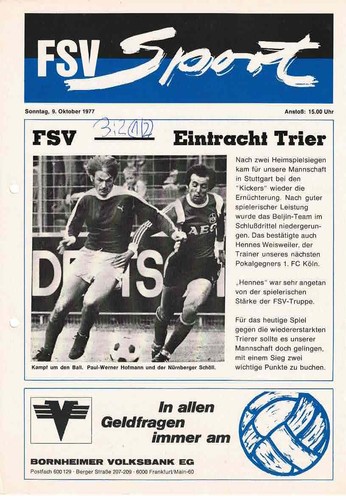 Fussball programmheft 78 - , 77/78
