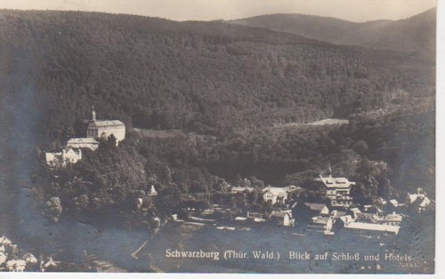 Schwarzburg blick auf schloss - schwarzburg,