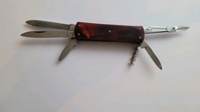 Taschenmesser, GML, Leegebruch, rot, Perlmuttoptik, Multitool, DDR