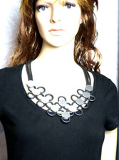 Lagenlook-Kette ~ Kurze Kette~XXL~ Modeschmuck Kette~ Moosgummikette~ Halskette