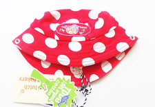 Mütze Gr.43 /45 NEU Dutch Bakery 100% Baumwolle Bio rot weiß Vogel baby