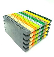 LEGO® 3001 - 50 Basic Steine 2 x 4 Grau Tan Gelb Darkred Braun Grün Schwarz 2x4