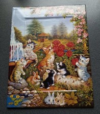 Jürgen Scholz Porzellanbild 'Sommerfrische' Katzenparadies