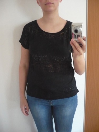 Shirt schwarz spitze - shirt,